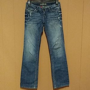 BKE Stella boot stretch Factory distressed jeans